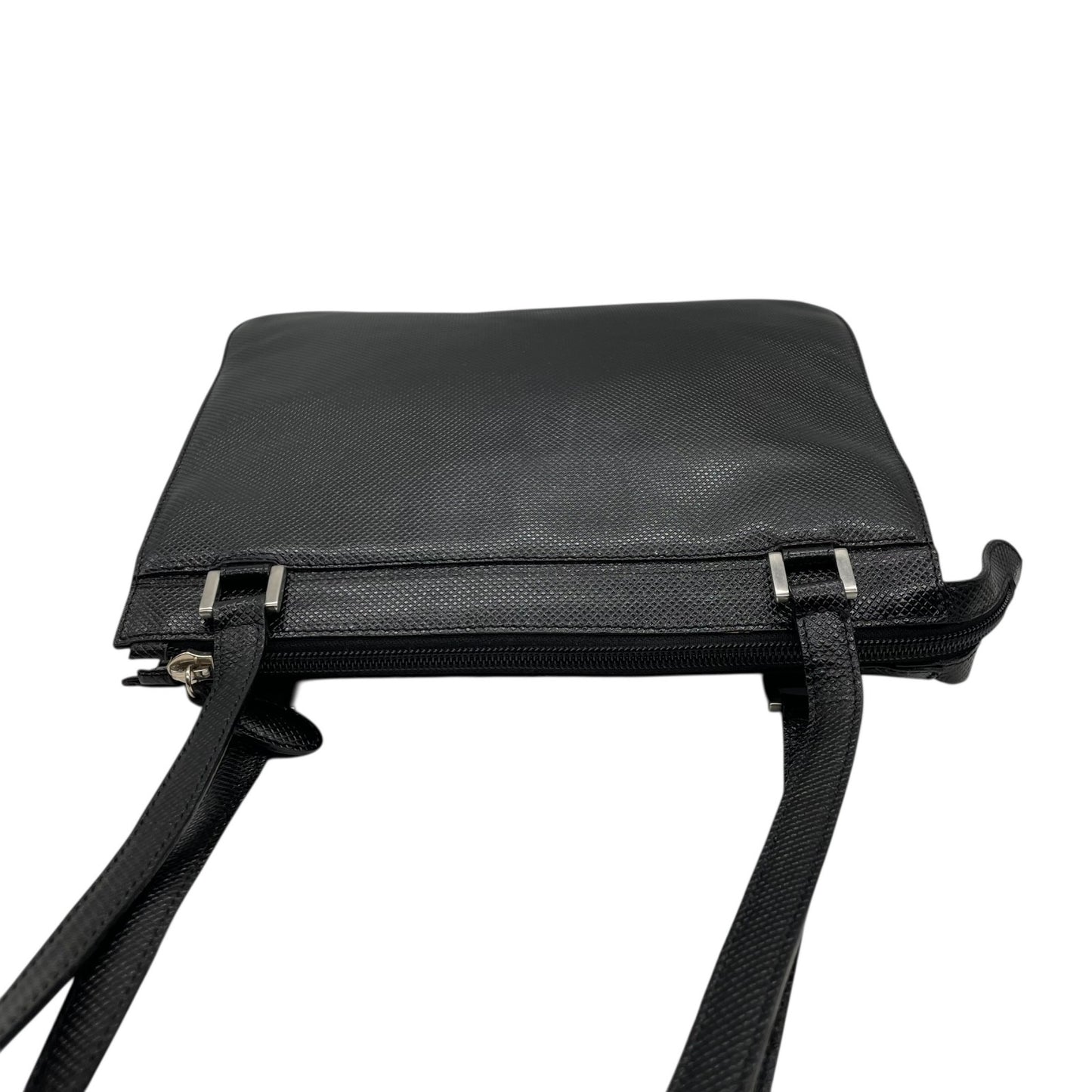 美品　Bottega Veneta ボッテガヴェネタ PVC トートバッグ ブラック シルバー金具 肩掛け可 シンプル レディース D2