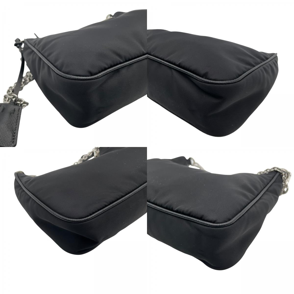 PRADA プラダ リエディション2005 ショルダーバッグ 1BH204 ブラック ナイロン Re-Edition 2005 ポーチ クロシェット キーリング ストラップ付 C4