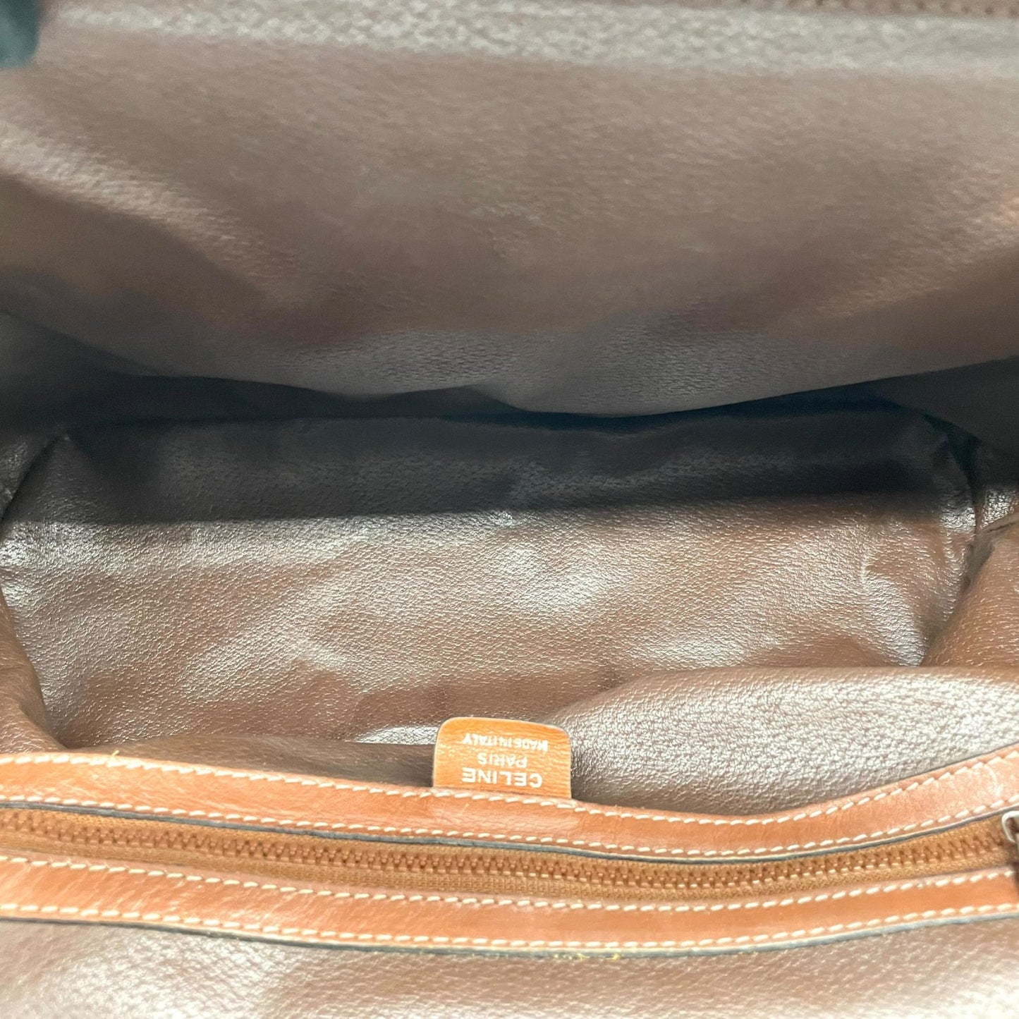 CELINE セリーヌ リング ターンロック 2way ハンドバッグ ショルダーバッグ ブラウン ゴールド金具 ヴィンテージ E2
