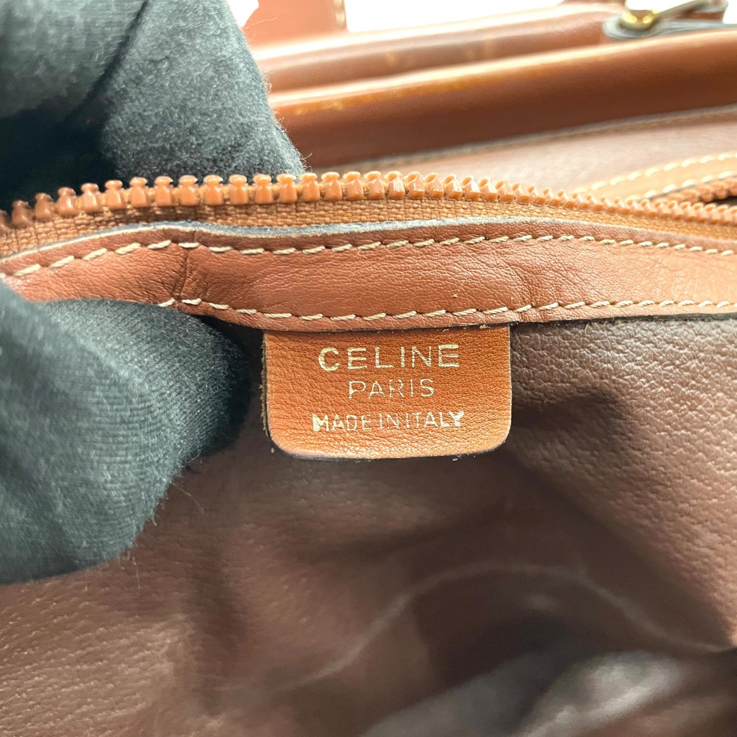 CELINE セリーヌ リング ターンロック 2way ハンドバッグ ショルダーバッグ ブラウン ゴールド金具 ヴィンテージ E2