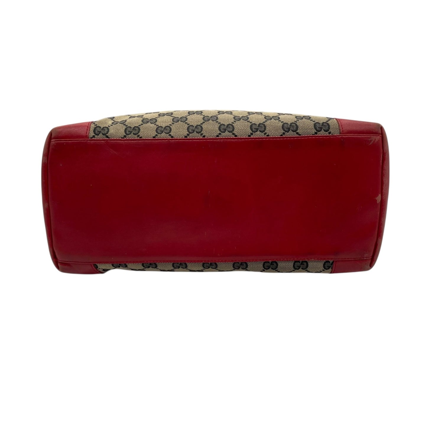 GUCCI グッチ GGキャンバス レザー トートバッグ グレー レッド モノグラム カジュアル クラシックデザイン レディース U10