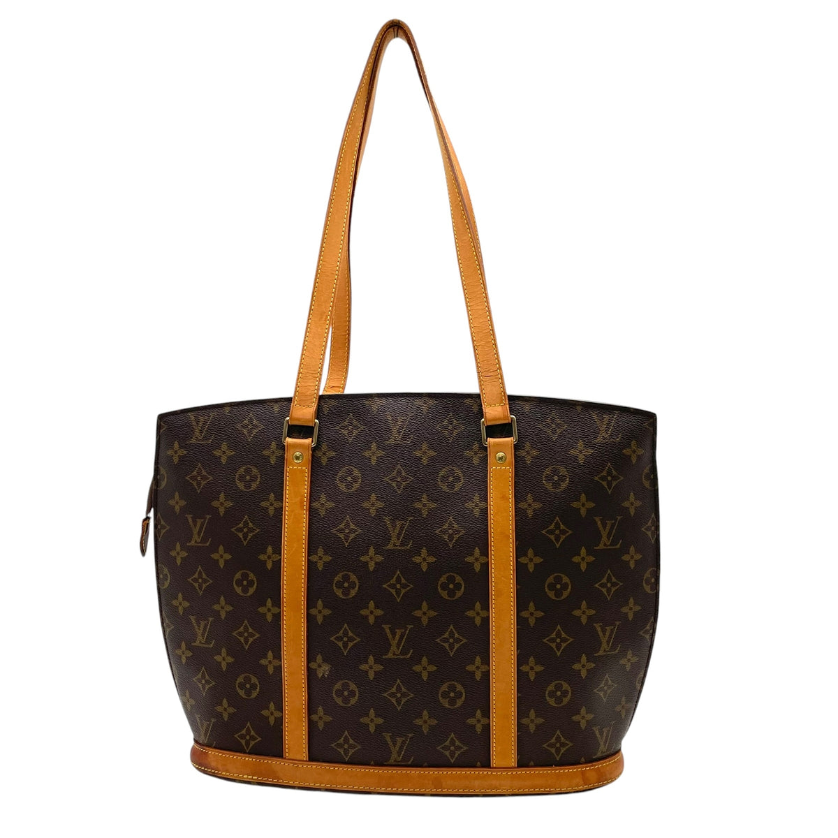 ルイヴィトン LOUIS VUITTON バビロン モノグラム トートバッグ ショルダーバッグ 肩掛け A4サイズ収納可能 通勤 通学 PVC レザー 本革 ブラウン 茶 ゴールド金具 M51102 ヴィンテージ ビンテージ クラシカル エレガント E16