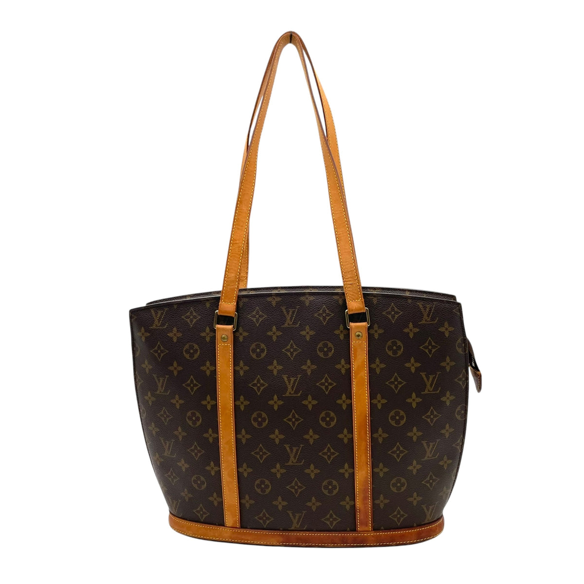 ルイヴィトン LOUIS VUITTON バビロン モノグラム トートバッグ ショルダーバッグ 肩掛け A4サイズ収納可能 通勤 通学 PVC レザー 本革 ブラウン 茶 ゴールド金具 M51102 ヴィンテージ ビンテージ クラシカル エレガント E16