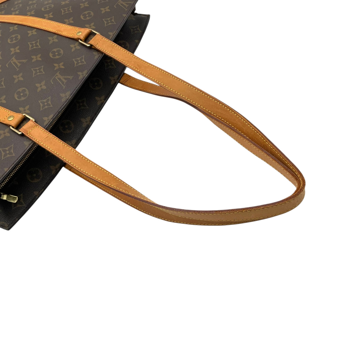 ルイヴィトン LOUIS VUITTON バビロン モノグラム トートバッグ ショルダーバッグ 肩掛け A4サイズ収納可能 通勤 通学 PVC レザー 本革 ブラウン 茶 ゴールド金具 M51102 ヴィンテージ ビンテージ クラシカル エレガント E16