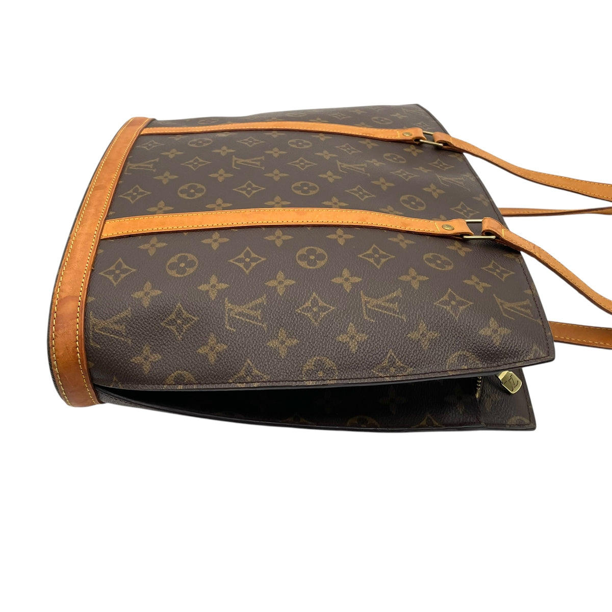 ルイヴィトン LOUIS VUITTON バビロン モノグラム トートバッグ ショルダーバッグ 肩掛け A4サイズ収納可能 通勤 通学 PVC レザー 本革 ブラウン 茶 ゴールド金具 M51102 ヴィンテージ ビンテージ クラシカル エレガント E16