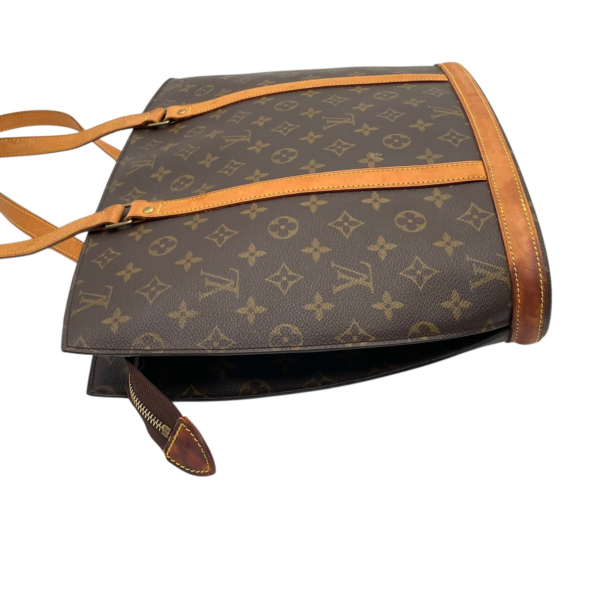 ルイヴィトン LOUIS VUITTON バビロン モノグラム トートバッグ ショルダーバッグ 肩掛け A4サイズ収納可能 通勤 通学 PVC レザー 本革 ブラウン 茶 ゴールド金具 M51102 ヴィンテージ ビンテージ クラシカル エレガント E16