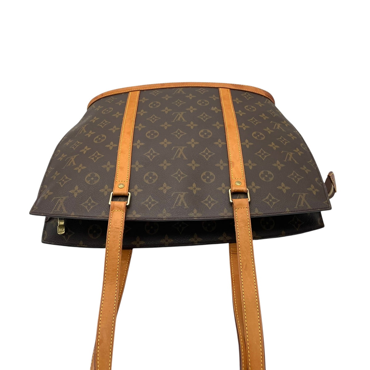 ルイヴィトン LOUIS VUITTON バビロン モノグラム トートバッグ ショルダーバッグ 肩掛け A4サイズ収納可能 通勤 通学 PVC レザー 本革 ブラウン 茶 ゴールド金具 M51102 ヴィンテージ ビンテージ クラシカル エレガント E16