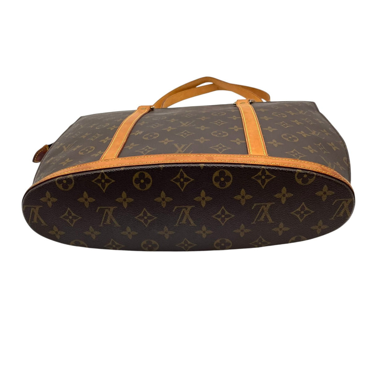 ルイヴィトン LOUIS VUITTON バビロン モノグラム トートバッグ ショルダーバッグ 肩掛け A4サイズ収納可能 通勤 通学 PVC レザー 本革 ブラウン 茶 ゴールド金具 M51102 ヴィンテージ ビンテージ クラシカル エレガント E16