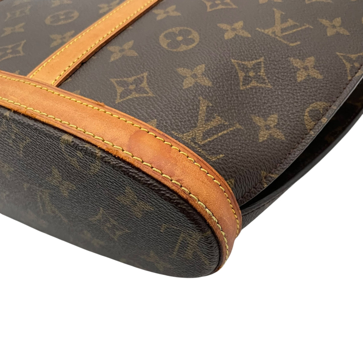 ルイヴィトン LOUIS VUITTON バビロン モノグラム トートバッグ ショルダーバッグ 肩掛け A4サイズ収納可能 通勤 通学 PVC レザー 本革 ブラウン 茶 ゴールド金具 M51102 ヴィンテージ ビンテージ クラシカル エレガント E16