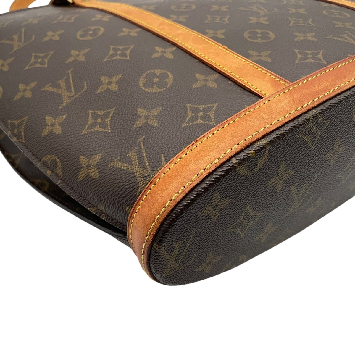 ルイヴィトン LOUIS VUITTON バビロン モノグラム トートバッグ ショルダーバッグ 肩掛け A4サイズ収納可能 通勤 通学 PVC レザー 本革 ブラウン 茶 ゴールド金具 M51102 ヴィンテージ ビンテージ クラシカル エレガント E16