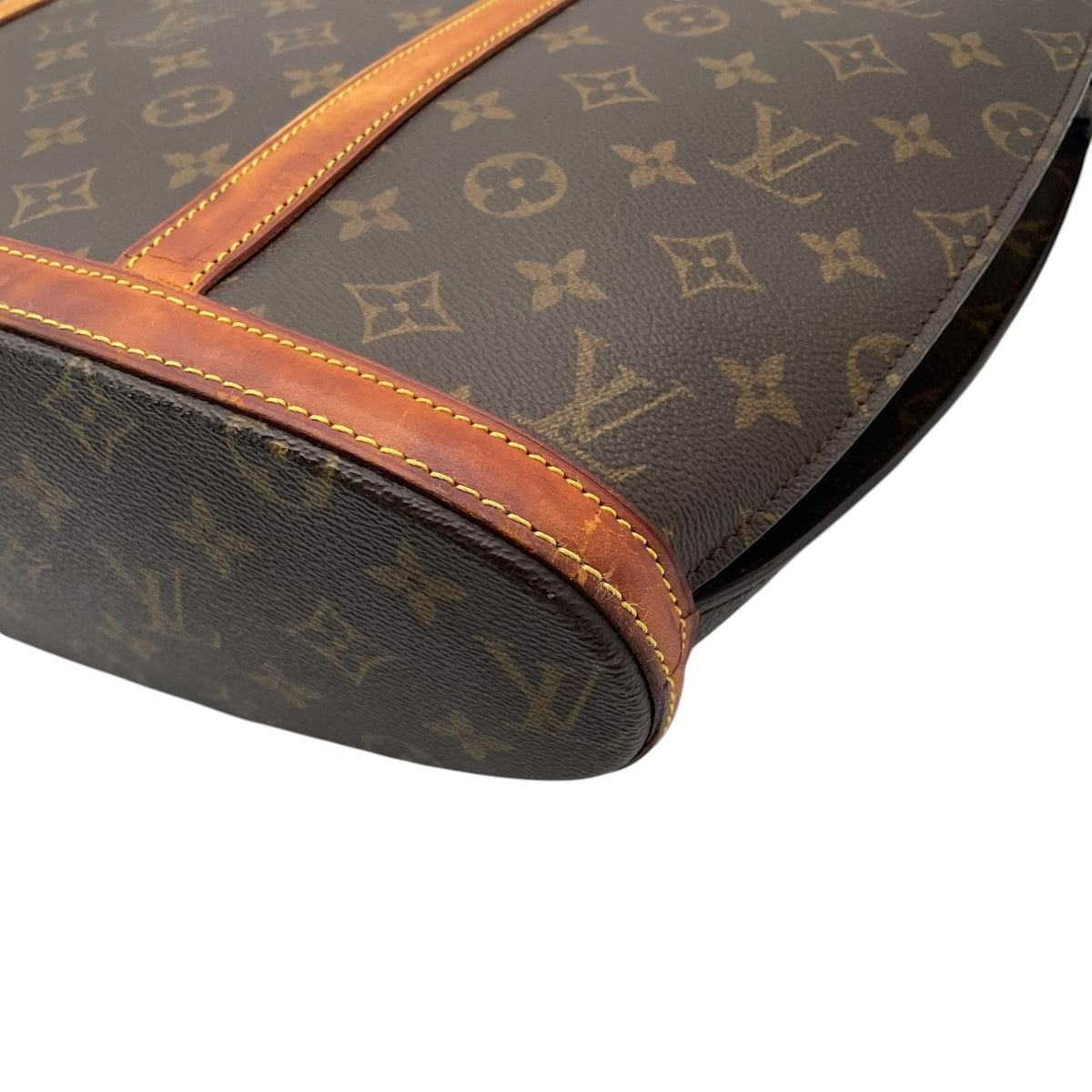 ルイヴィトン LOUIS VUITTON バビロン モノグラム トートバッグ ショルダーバッグ 肩掛け A4サイズ収納可能 通勤 通学 PVC レザー 本革 ブラウン 茶 ゴールド金具 M51102 ヴィンテージ ビンテージ クラシカル エレガント E16