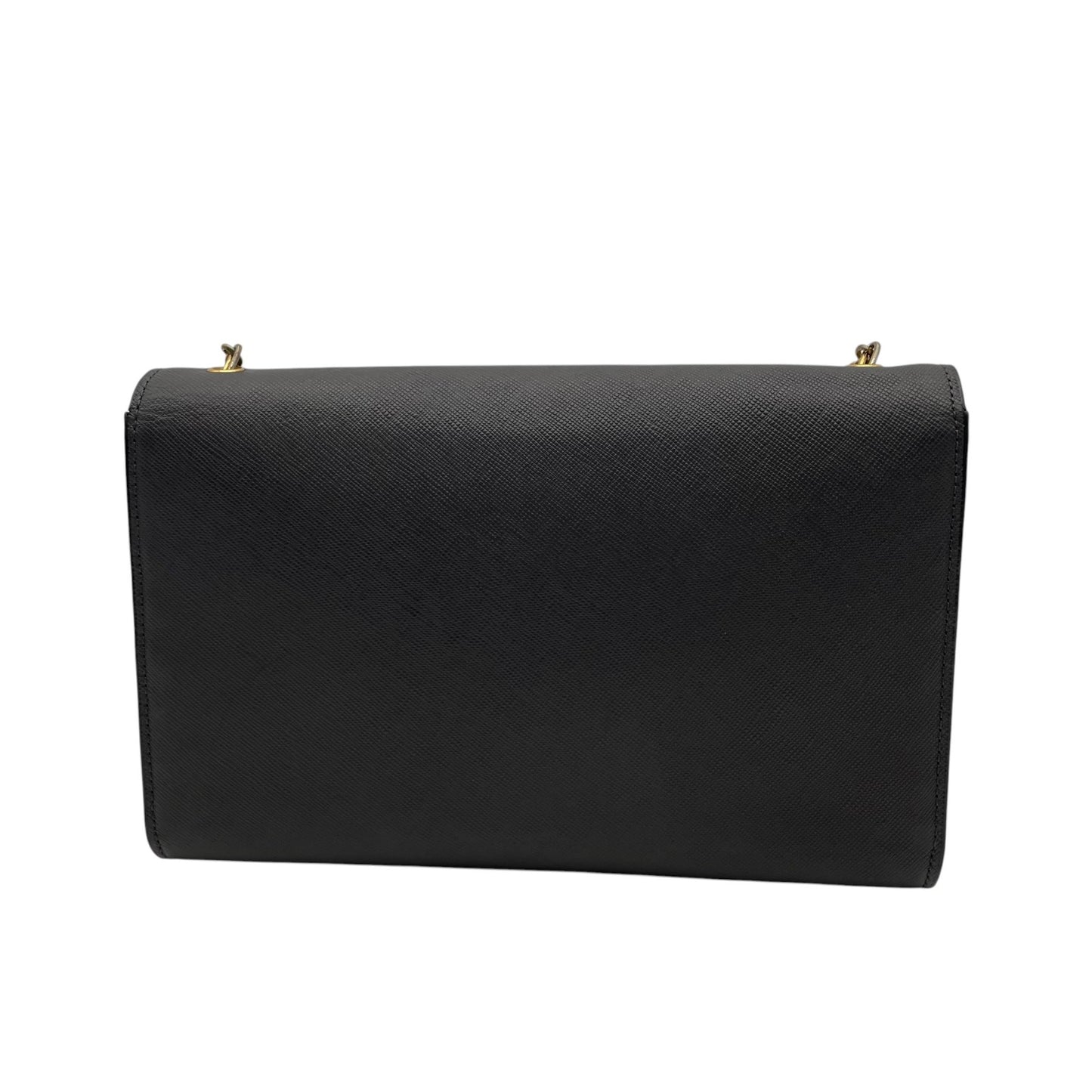 美品 MCM エムシーエム ヴィセトス レザー チェーンウォレット ショルダーバッグ 長財布 ブラック ピンク ゴールド金具 レディース U9
