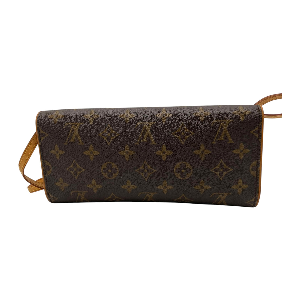 ルイヴィトン LOUIS VUITTON ポシェットツイン GM モノグラム ショルダーバッグ クラッチバッグ ポーチ 2WAY 斜め掛け 肩掛け PVC レザー 本革 ブラウン 茶 ゴールド金具 ヴィンテージ エレガント クラシカル レディース K2