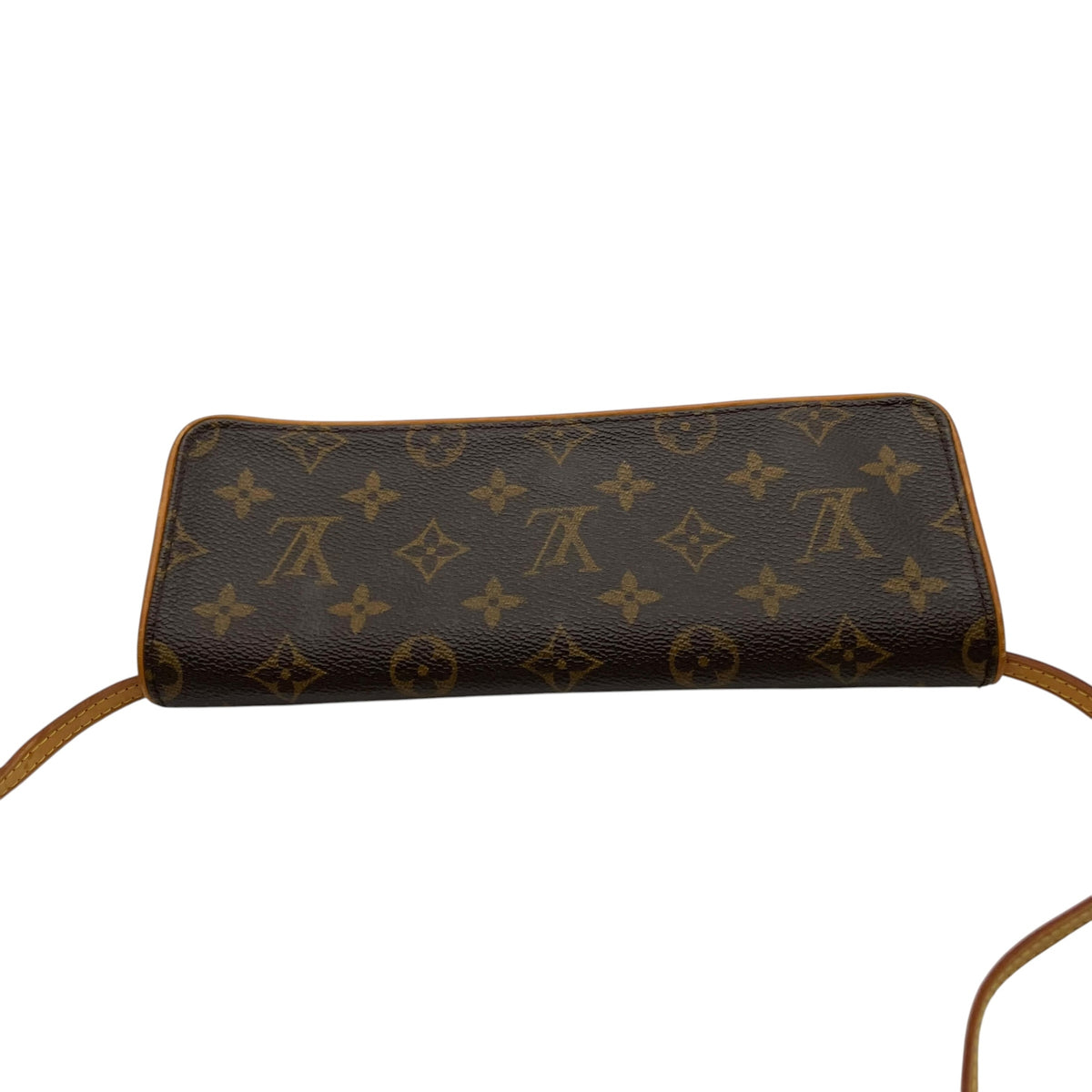 ルイヴィトン LOUIS VUITTON ポシェットツイン GM モノグラム ショルダーバッグ クラッチバッグ ポーチ 2WAY 斜め掛け 肩掛け PVC レザー 本革 ブラウン 茶 ゴールド金具 ヴィンテージ エレガント クラシカル レディース K2