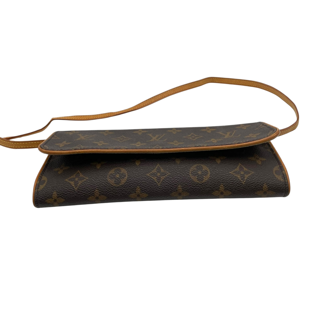 ルイヴィトン LOUIS VUITTON ポシェットツイン GM モノグラム ショルダーバッグ クラッチバッグ ポーチ 2WAY 斜め掛け 肩掛け PVC レザー 本革 ブラウン 茶 ゴールド金具 ヴィンテージ エレガント クラシカル レディース K2