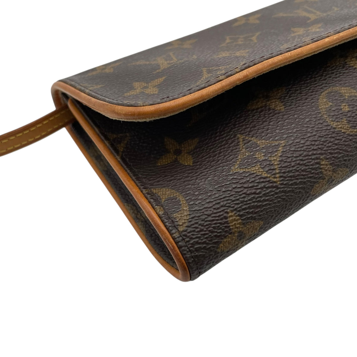 ルイヴィトン LOUIS VUITTON ポシェットツイン GM モノグラム ショルダーバッグ クラッチバッグ ポーチ 2WAY 斜め掛け 肩掛け PVC レザー 本革 ブラウン 茶 ゴールド金具 ヴィンテージ エレガント クラシカル レディース K2