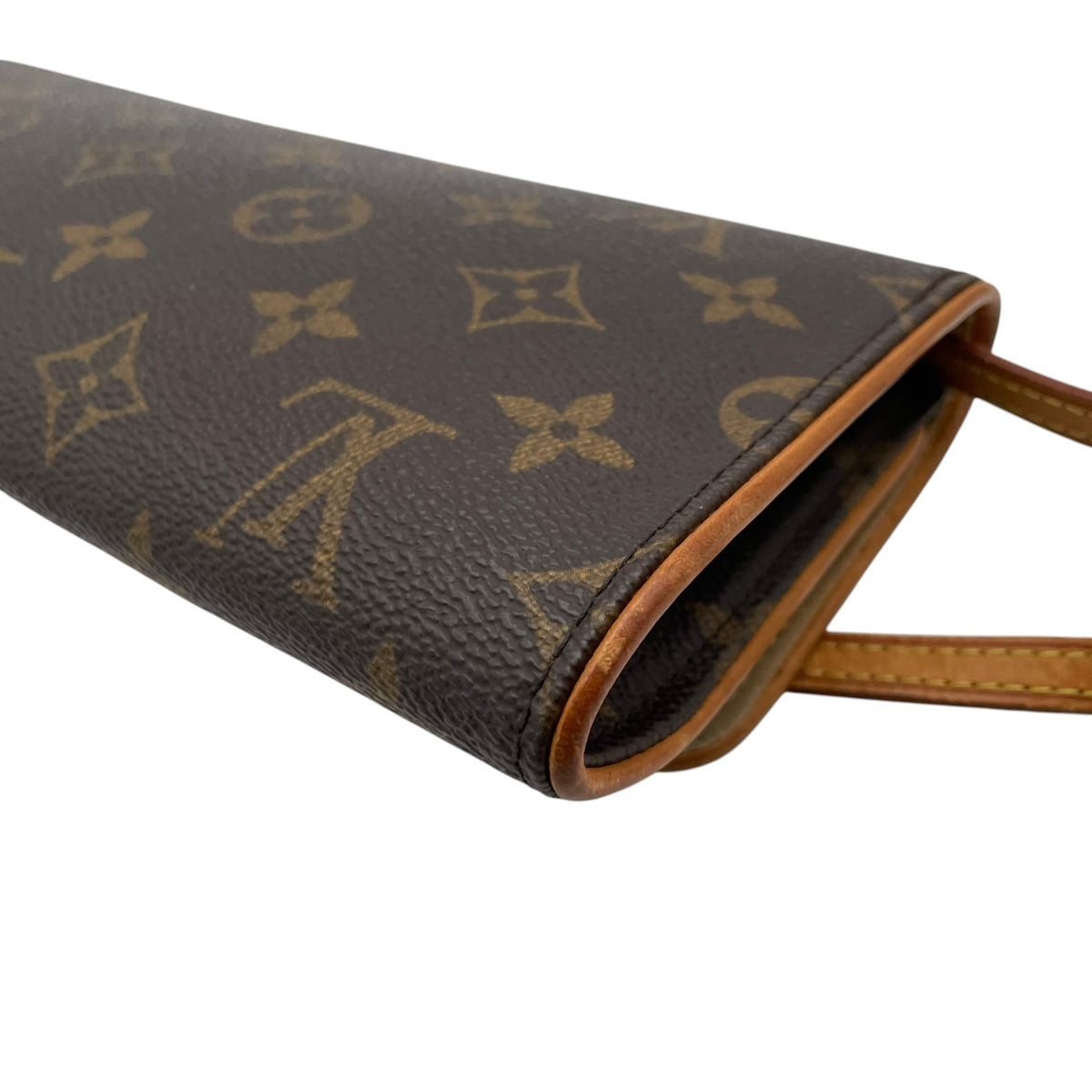 ルイヴィトン LOUIS VUITTON ポシェットツイン GM モノグラム ショルダーバッグ クラッチバッグ ポーチ 2WAY 斜め掛け 肩掛け PVC レザー 本革 ブラウン 茶 ゴールド金具 ヴィンテージ エレガント クラシカル レディース K2