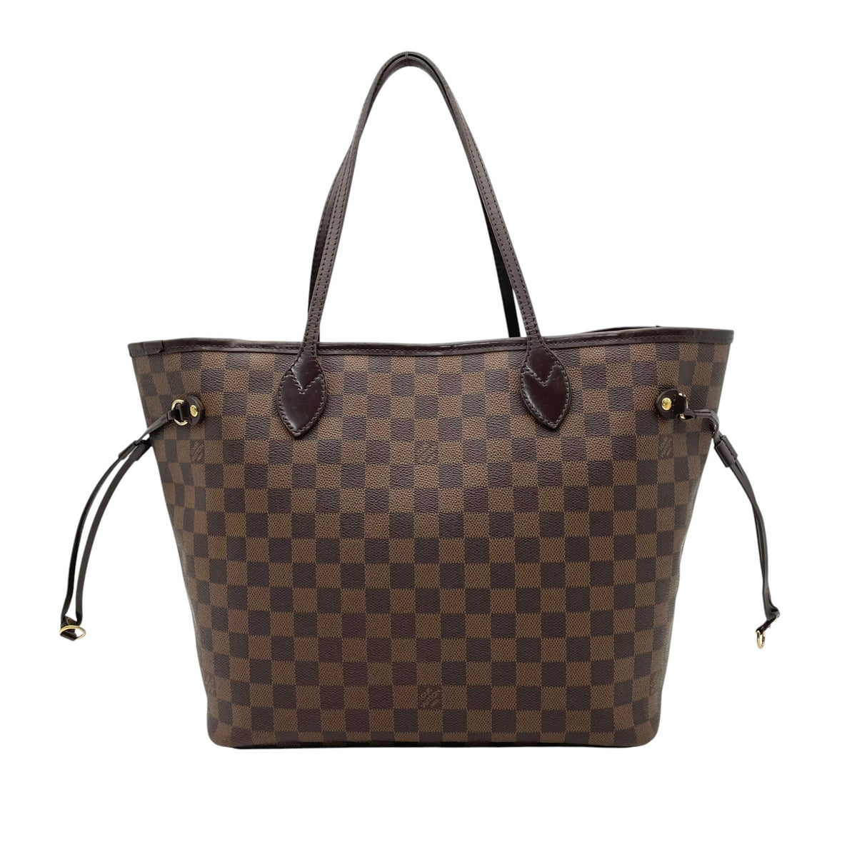 Louis Vuitton ルイヴィトン バッグ ダミエ エベヌ ネヴァーフルMM トートバッグ ハンドバッグ 手提げ 肩掛け PVC レザー ブラウン 茶系 レッド インナー赤 ゴールド金具 大容量 レディース 定番 H