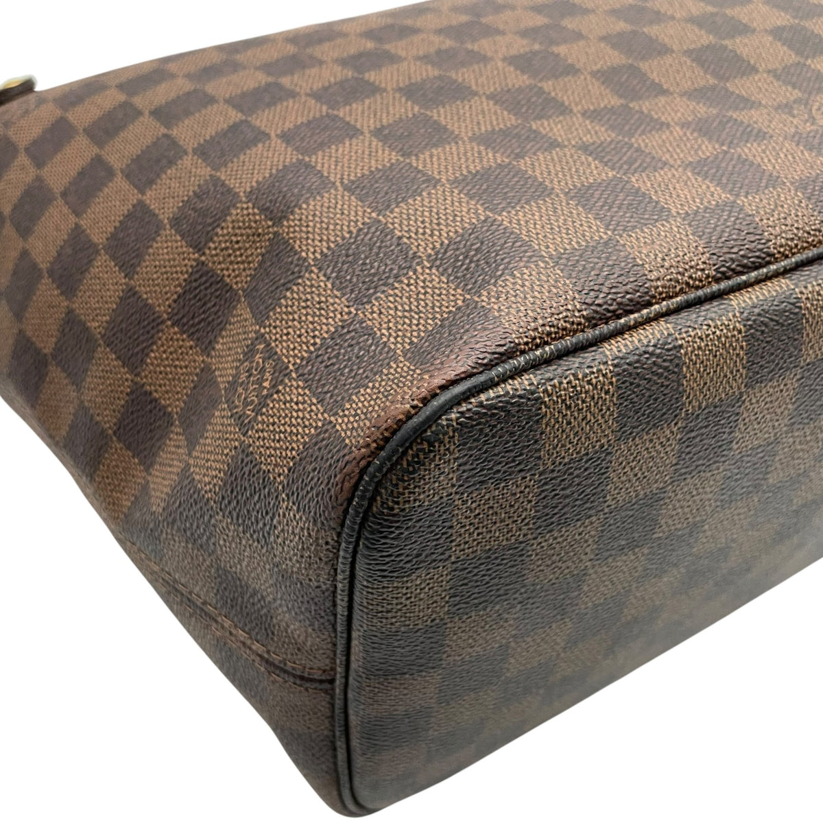 Louis Vuitton ルイヴィトン バッグ ダミエ エベヌ ネヴァーフルMM トートバッグ ハンドバッグ 手提げ 肩掛け PVC レザー ブラウン 茶系 レッド インナー赤 ゴールド金具 大容量 レディース 定番 H