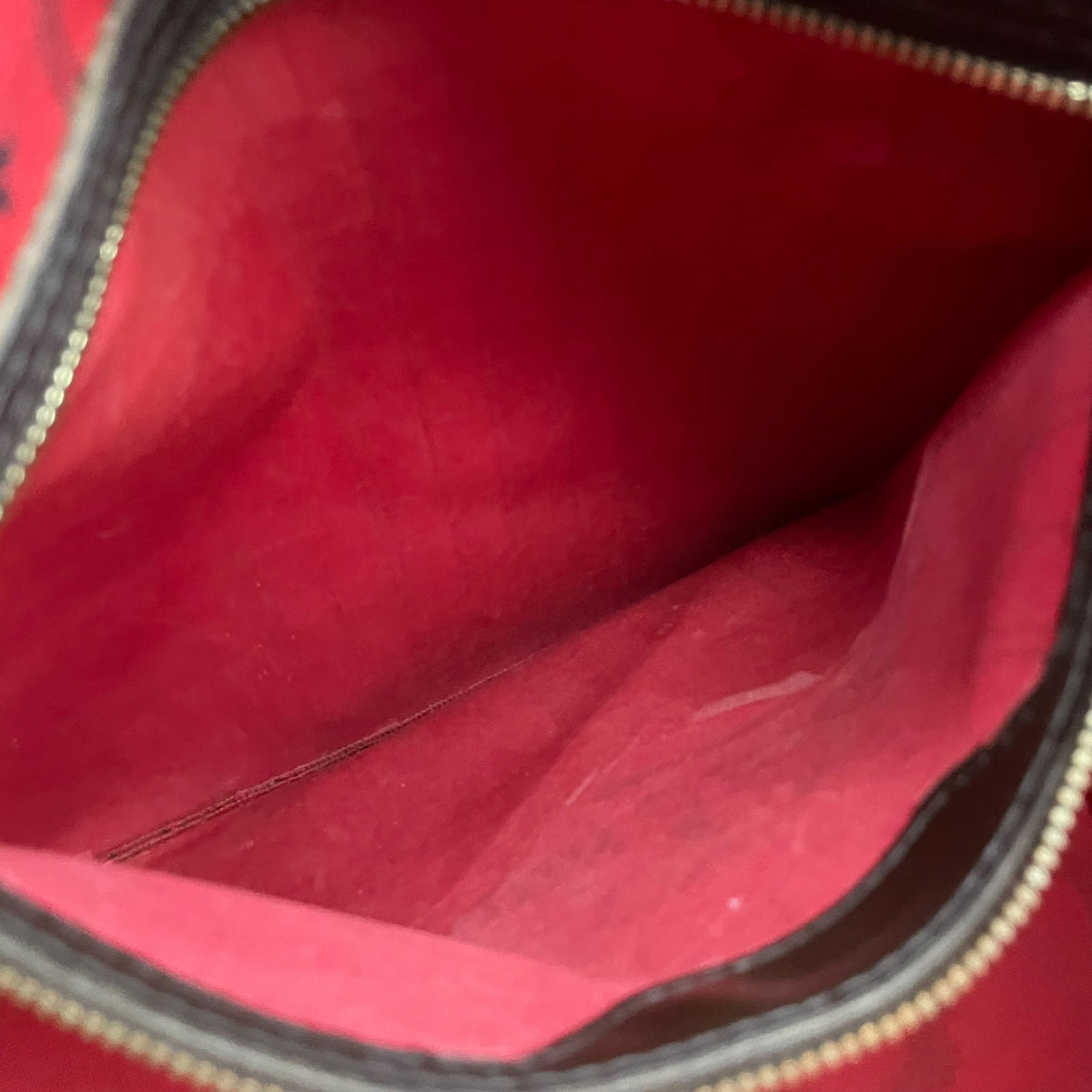 Louis Vuitton ルイヴィトン バッグ ダミエ エベヌ ネヴァーフルMM トートバッグ ハンドバッグ 手提げ 肩掛け PVC レザー ブラウン 茶系 レッド インナー赤 ゴールド金具 大容量 レディース 定番 H