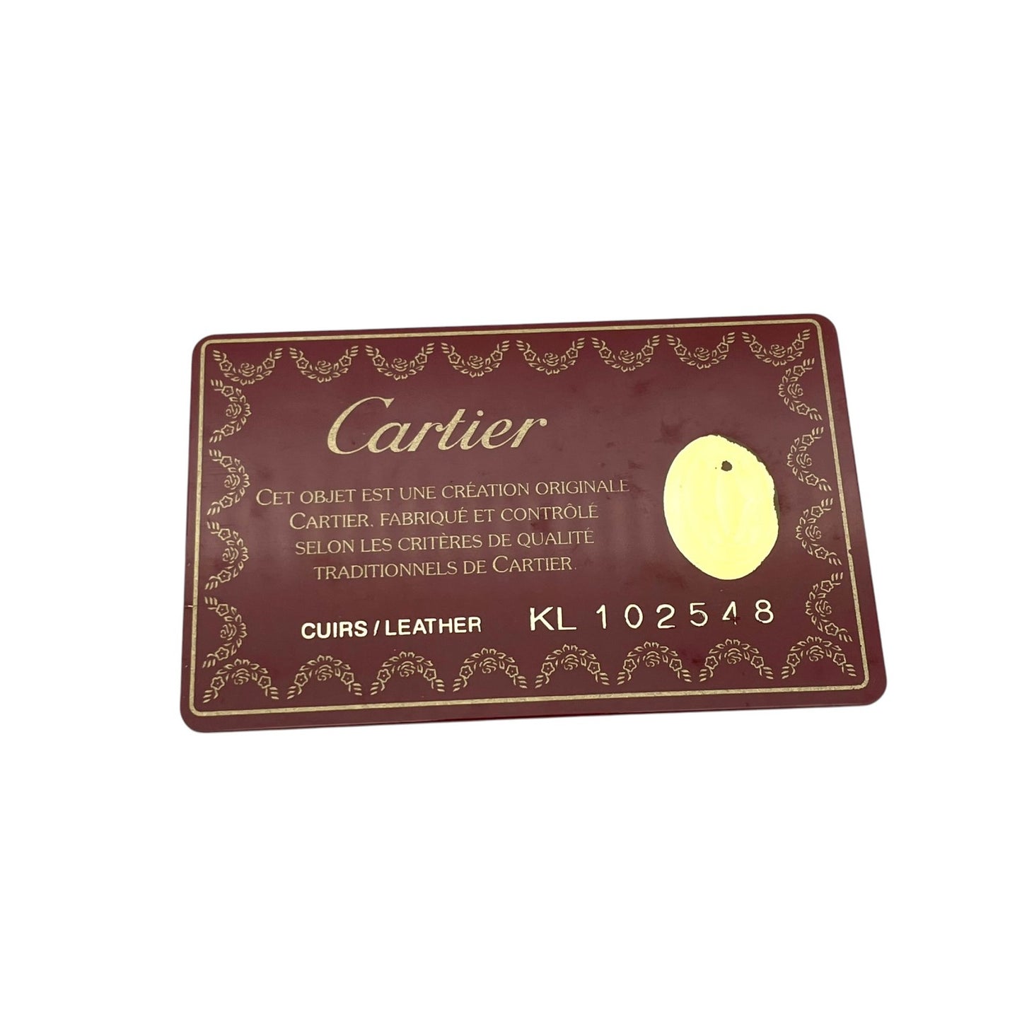 【極美品】カルティエ 小銭入れ マストライン コインケース ラウンド 丸型 本革 レザー ボルドー ワインレッド系 金具ゴールド クラシック エレガント スタイリッシュ カジュアル 上品 ミニマル メンズ レディース 箱付き ギャランティカード付 W1