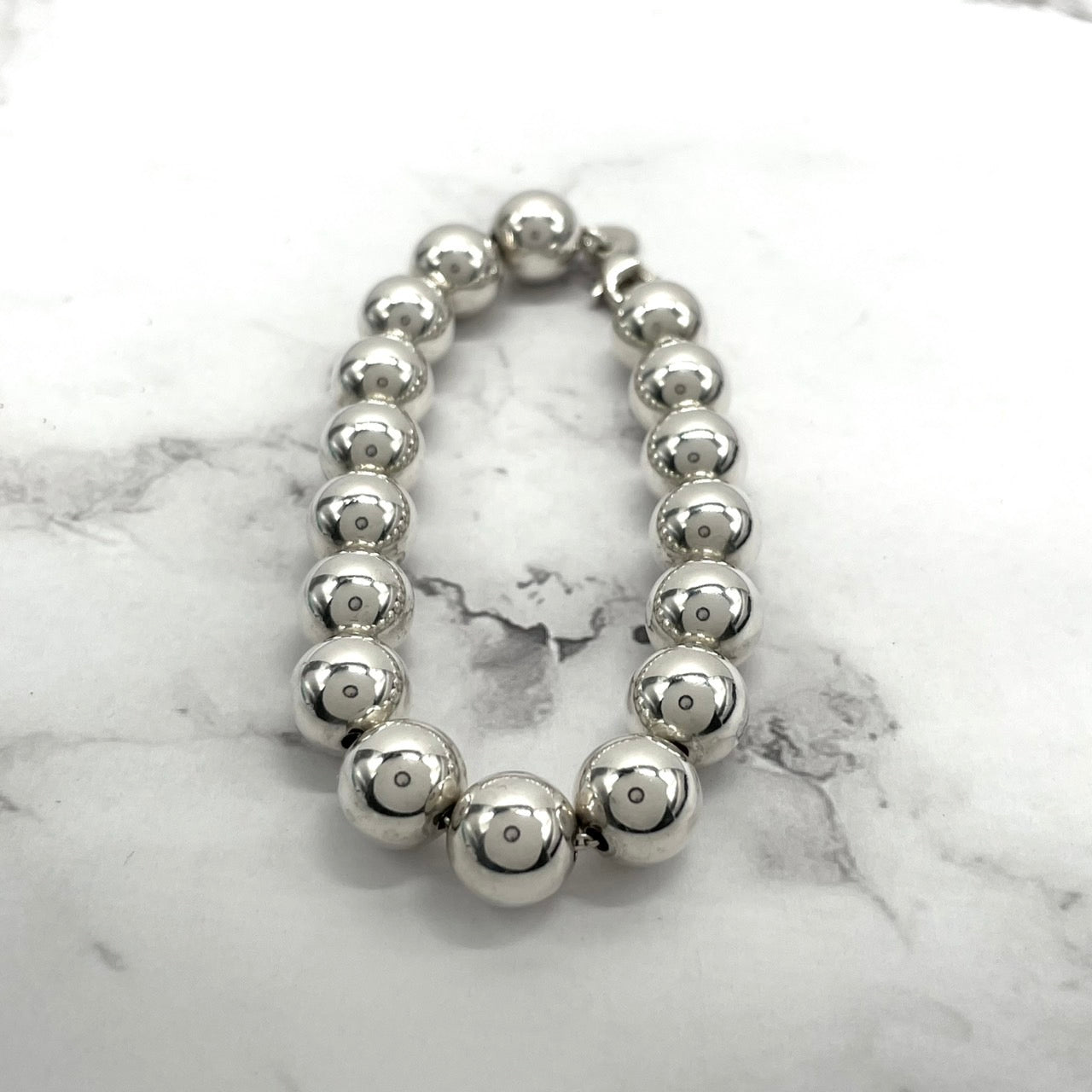 美品 Tiffany & Co. ブレスレット ハードウェア ボール シルバー925 ヴィンテージ オールドティファニー 研磨済み ユニセックス I7