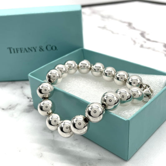 美品 Tiffany & Co. ブレスレット ハードウェア ボール シルバー925 ヴィンテージ オールドティファニー 研磨済み ユニセックス I7