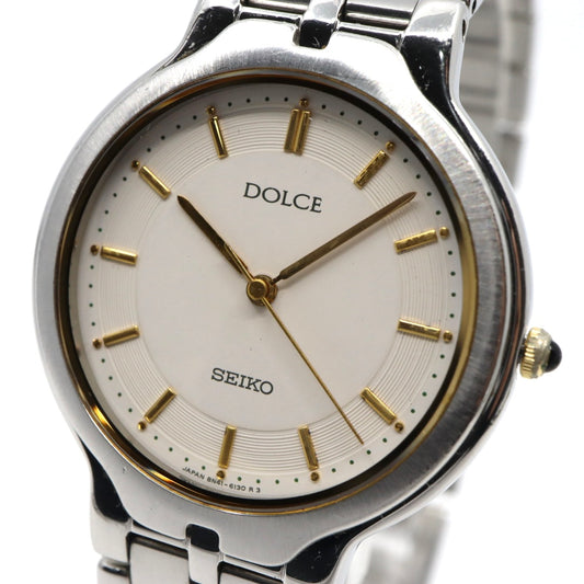 SEIKO セイコー Dolce ドルチェ 8N41-6100 クォーツ メンズ 腕時計 ホワイト文字盤 ステンレス 上品 ドレスウォッチ ビジネス フォーマル g13