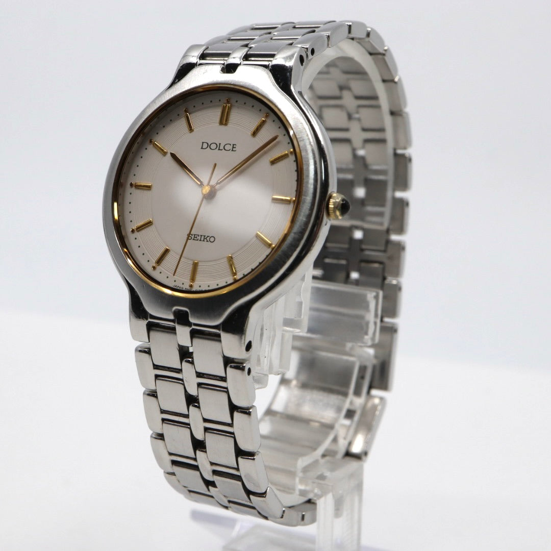 SEIKO セイコー Dolce ドルチェ 8N41-6100 クォーツ メンズ 腕時計 ホワイト文字盤 ステンレス 上品 ドレスウォッチ ビジネス フォーマル g13