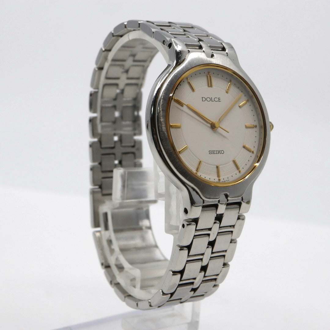 SEIKO セイコー Dolce ドルチェ 8N41-6100 クォーツ メンズ 腕時計 ホワイト文字盤 ステンレス 上品 ドレスウォッチ ビジネス フォーマル g13