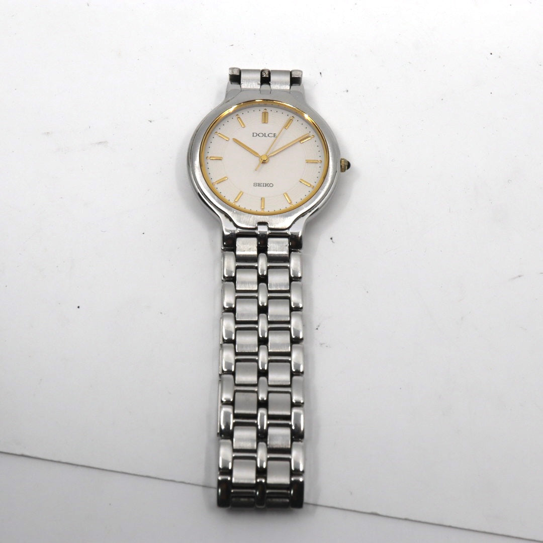 SEIKO セイコー Dolce ドルチェ 8N41-6100 クォーツ メンズ 腕時計 ホワイト文字盤 ステンレス 上品 ドレスウォッチ ビジネス フォーマル g13