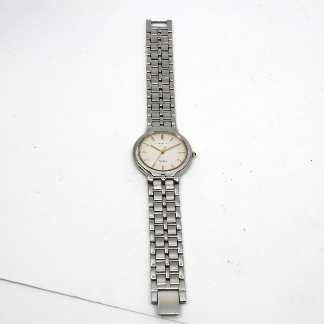 SEIKO セイコー Dolce ドルチェ 8N41-6100 クォーツ メンズ 腕時計 ホワイト文字盤 ステンレス 上品 ドレスウォッチ ビジネス フォーマル g13