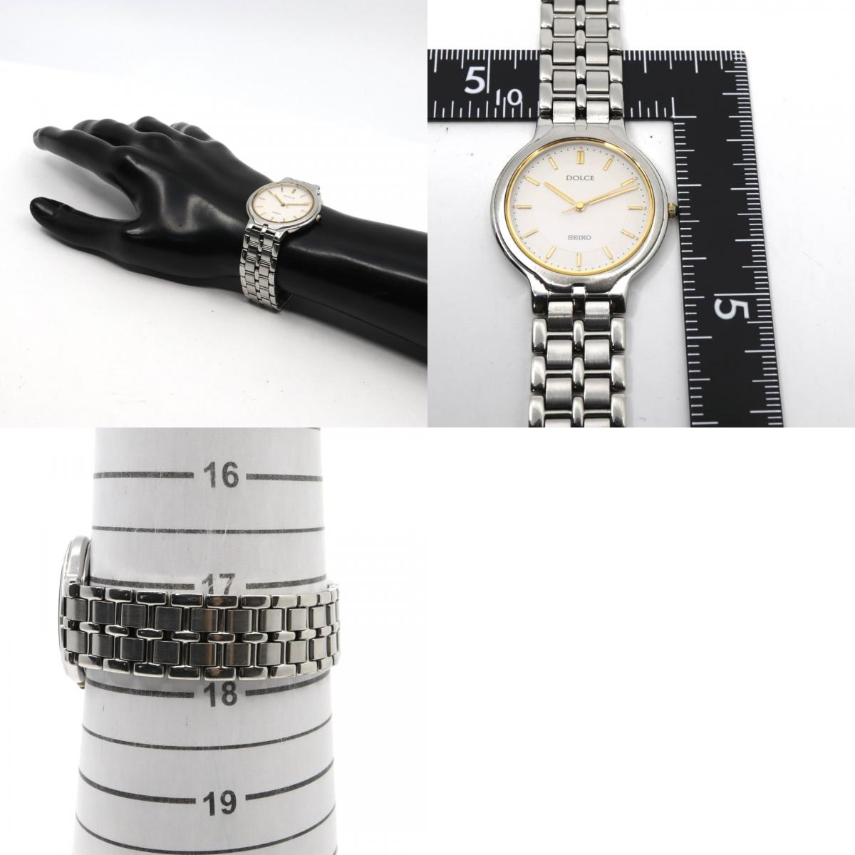 SEIKO セイコー Dolce ドルチェ 8N41-6100 クォーツ メンズ 腕時計 ホワイト文字盤 ステンレス 上品 ドレスウォッチ ビジネス フォーマル g13