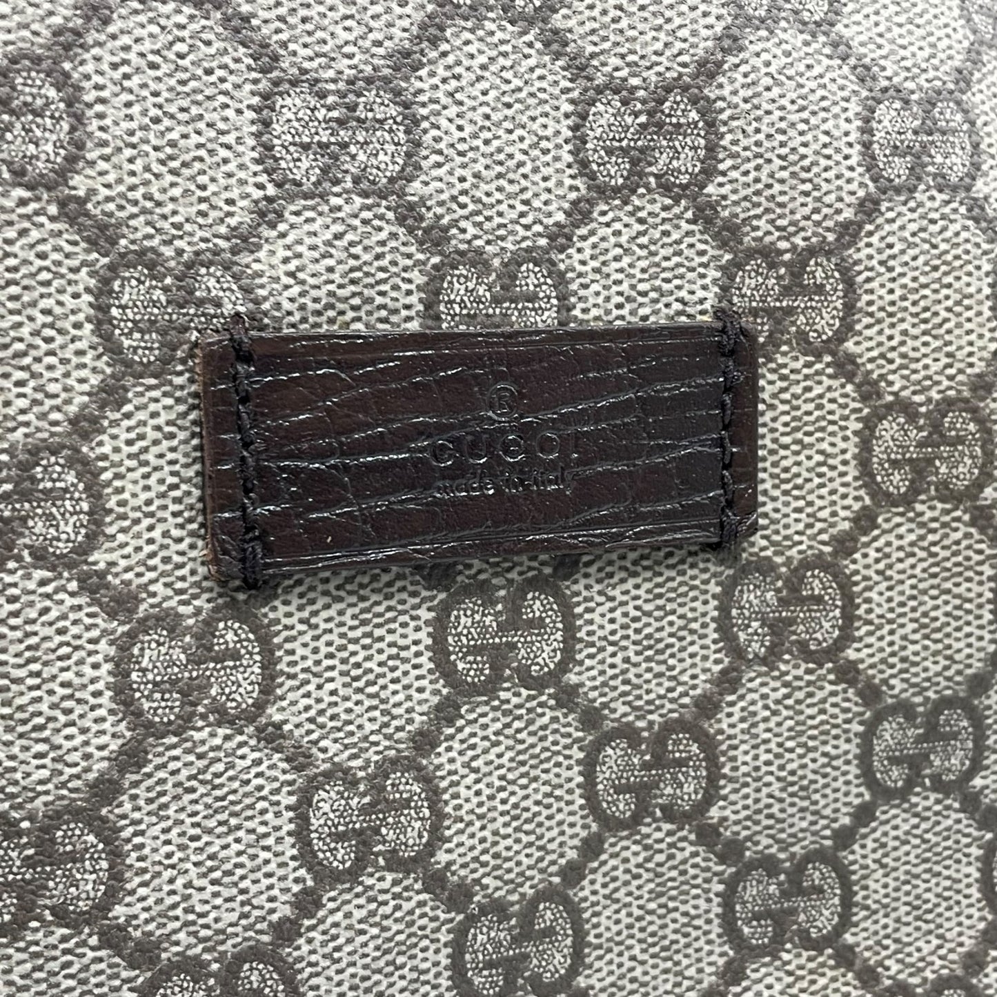 GUCCI グッチ GGスプリーム PVC レザー トートバッグ ベージュ ブラウン シルバー金具 GG柄 クラシック ショルダートート メンズ レディース S92