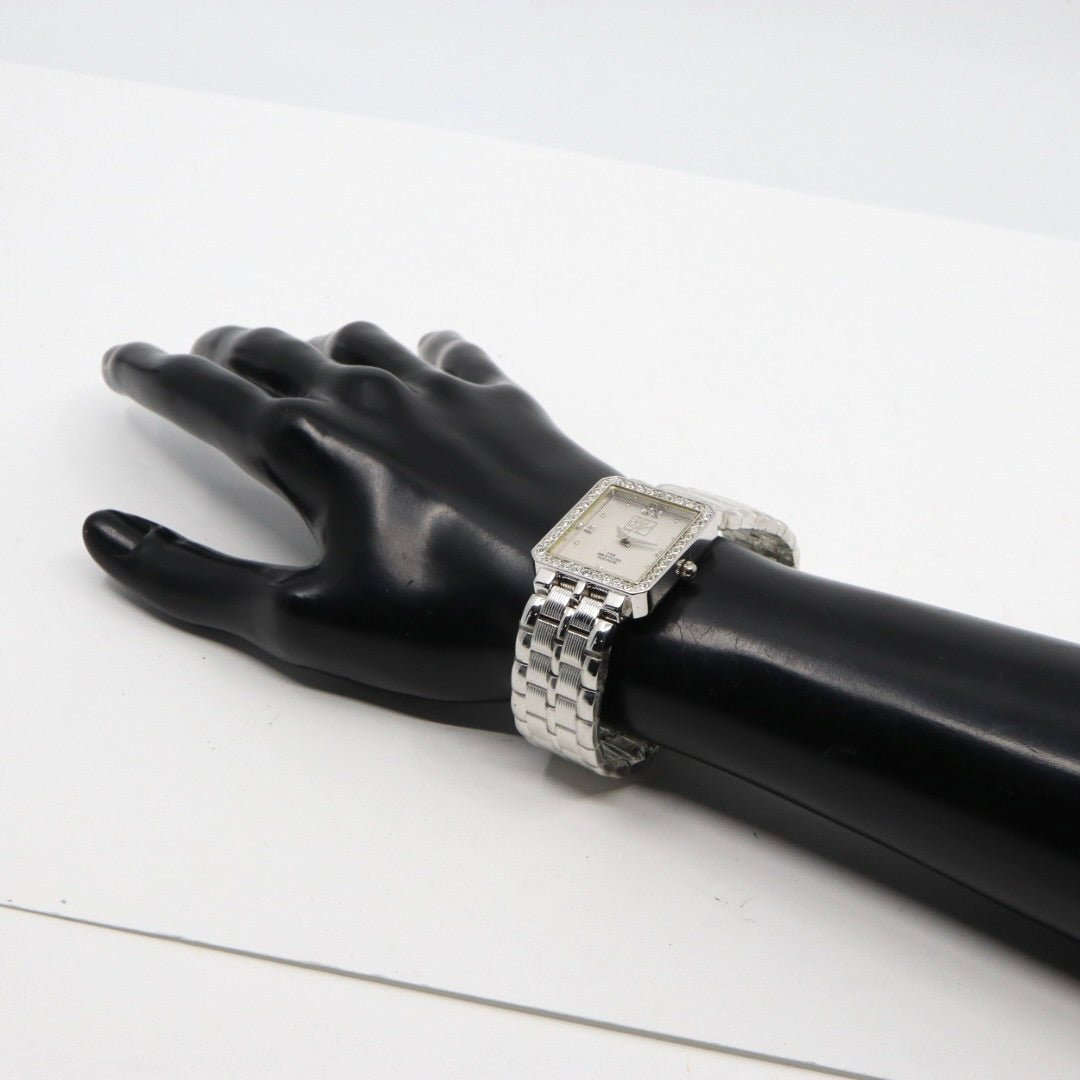 Yukiko Kimijima ユキコキミジマ YK-326P レディース 腕時計 クォーツ プラチナ999.9フィルド ステンレス スクエアケース シルバー文字盤 ジュエルインデックス g13