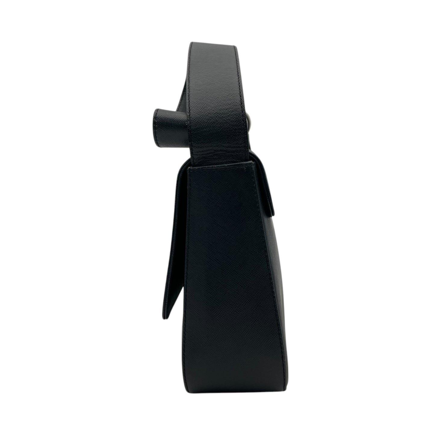 Salvatore Ferragamo フェラガモ ガンチーニ レザー 2WAY ショルダーバッグ ハンドバッグ ワンショルダー 肩掛け ネイビー シルバー金具 レディース C1