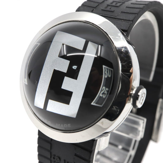 FENDI フェンディ 8010G ウォッチ 腕時計 ブラック文字盤 ドームガラス シリコンストラップ ジャンピングアワー スイス製 ユニセックス G13