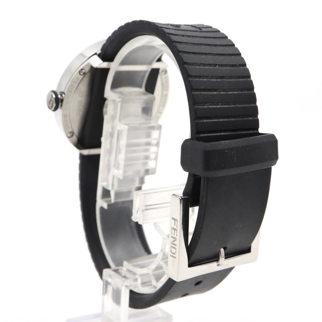 FENDI フェンディ 8010G ウォッチ 腕時計 ブラック文字盤 ドームガラス シリコンストラップ ジャンピングアワー スイス製 ユニセックス G13