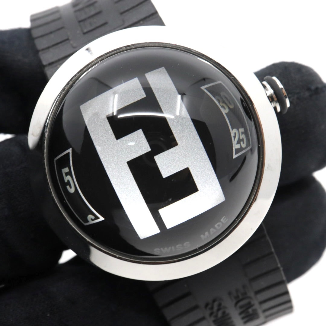 FENDI フェンディ 8010G ウォッチ 腕時計 ブラック文字盤 ドームガラス シリコンストラップ ジャンピングアワー スイス製 ユニセックス G13