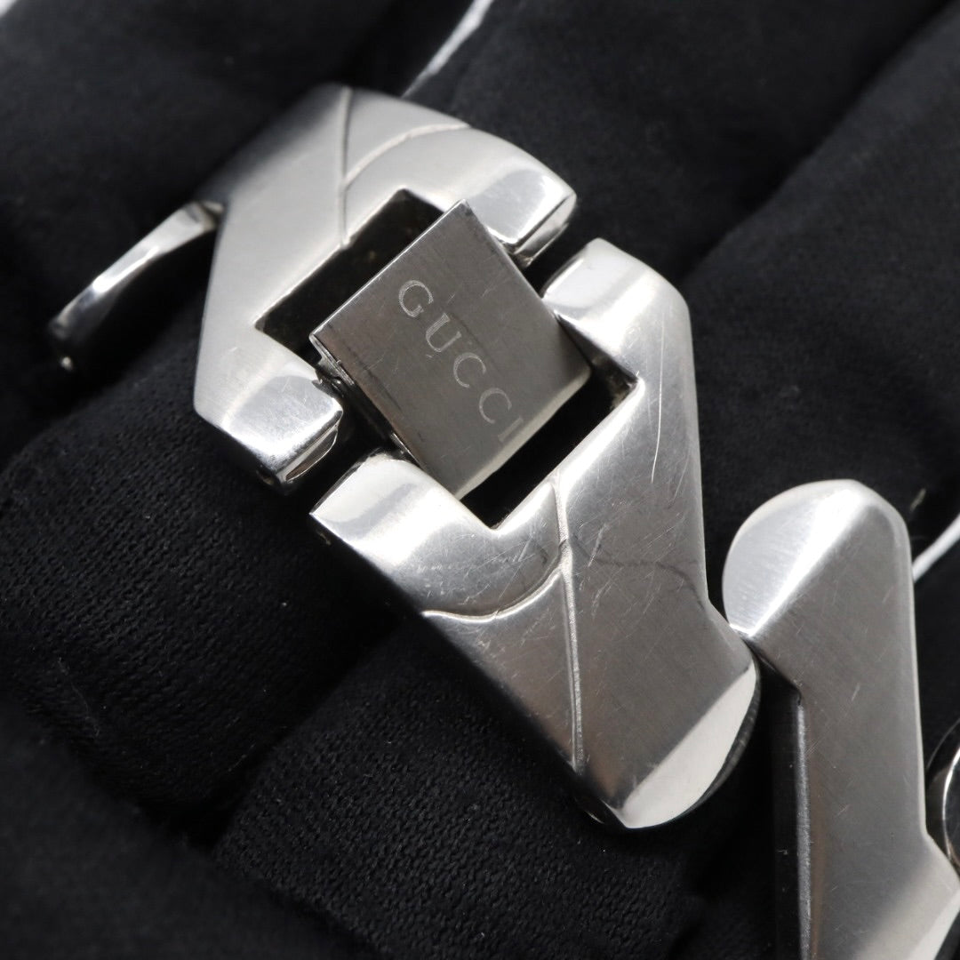 グッチ GUCCI 2055G レディース腕時計 シルバー文字盤 ステンレススチール バングルウォッチ スイス製 クォーツ モダンデザイン ヴィンテージ　G10