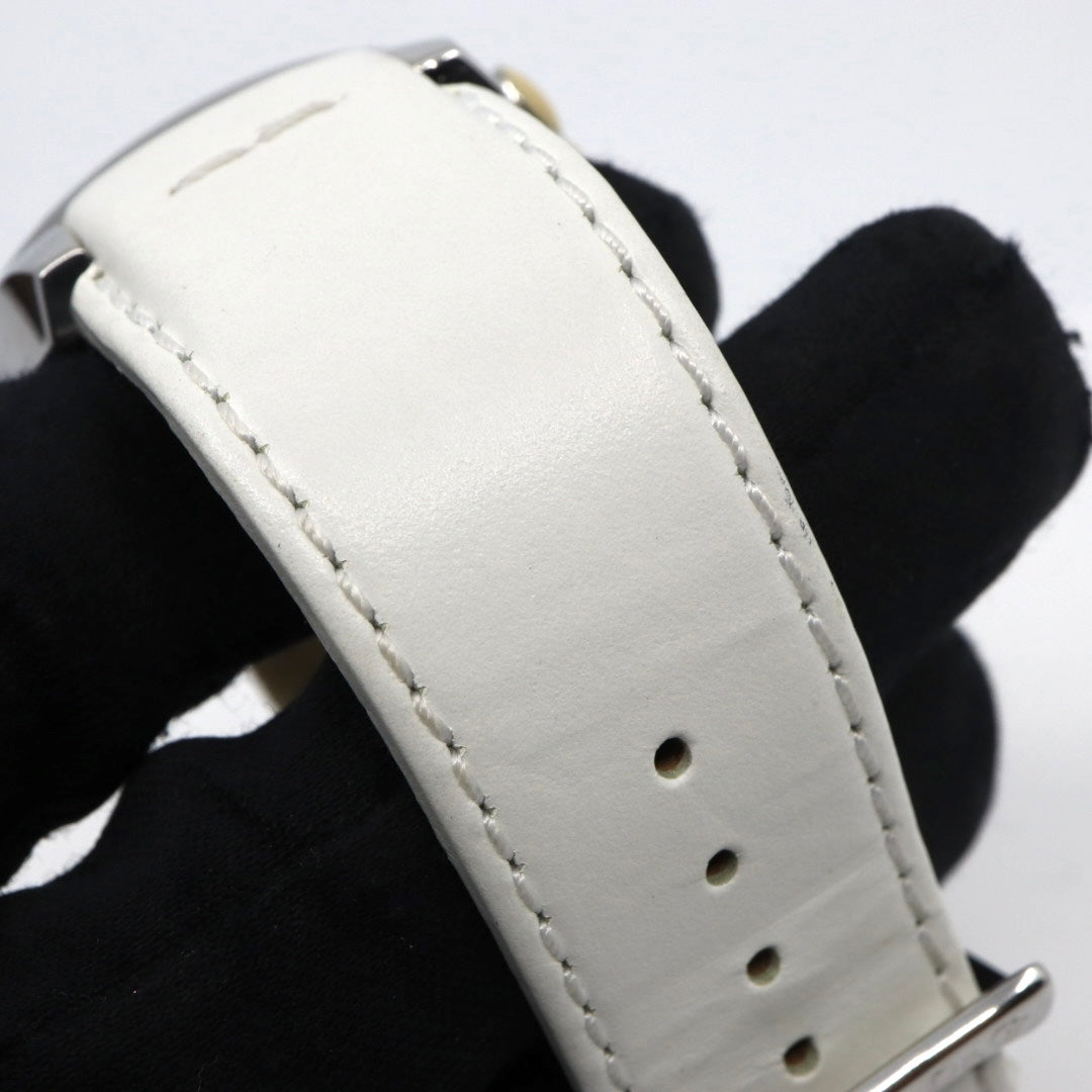 ドルチェ＆ガッバーナ DOLCE & GABBANA クロノグラフ 44mm メンズ腕時計 ステンレススチール シルバーダイヤル レザーベルト イタリアデザイン クォーツ　G10