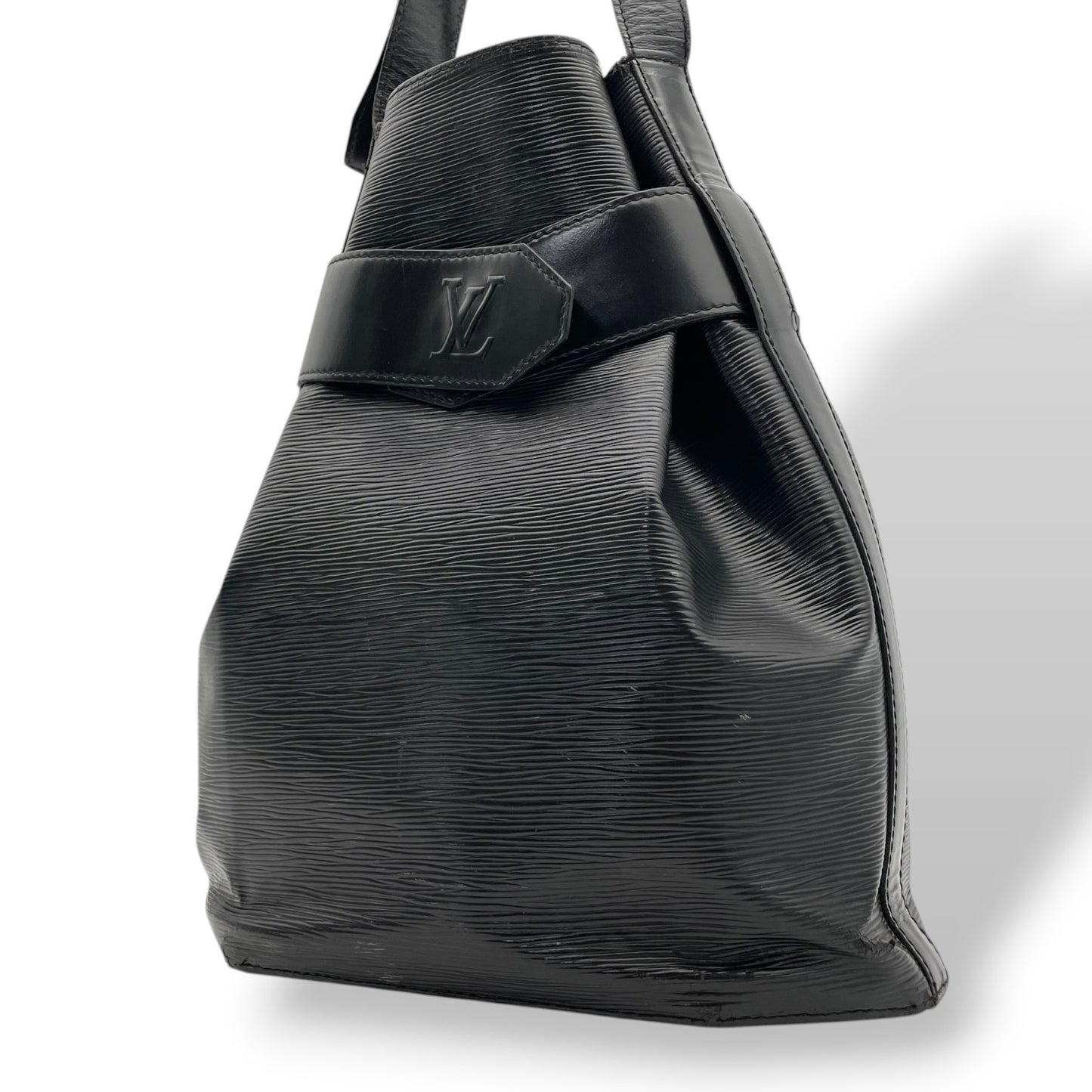 Louis Vuitton ルイヴィトン エピ ノエ ショルダーバッグ レザー 黒 ノワール ブラック 巾着型 バケットバッグ シルバー金具 レディース E2