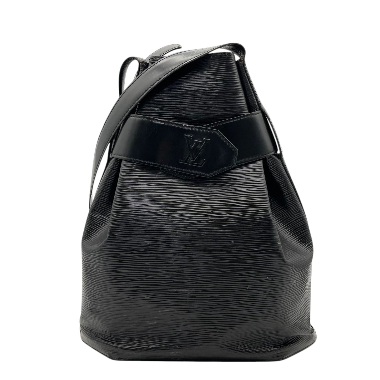 Louis Vuitton ルイヴィトン エピ ノエ ショルダーバッグ レザー 黒 ノワール ブラック 巾着型 バケットバッグ シルバー金具 レディース E2