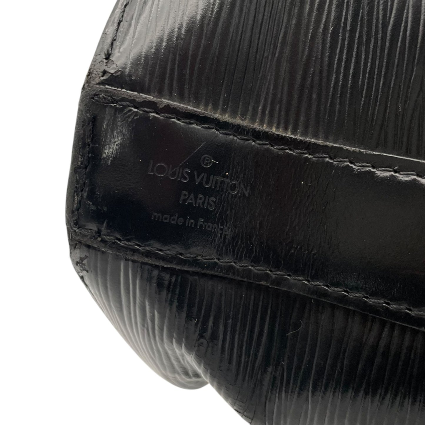 Louis Vuitton ルイヴィトン エピ ノエ ショルダーバッグ レザー 黒 ノワール ブラック 巾着型 バケットバッグ シルバー金具 レディース E2