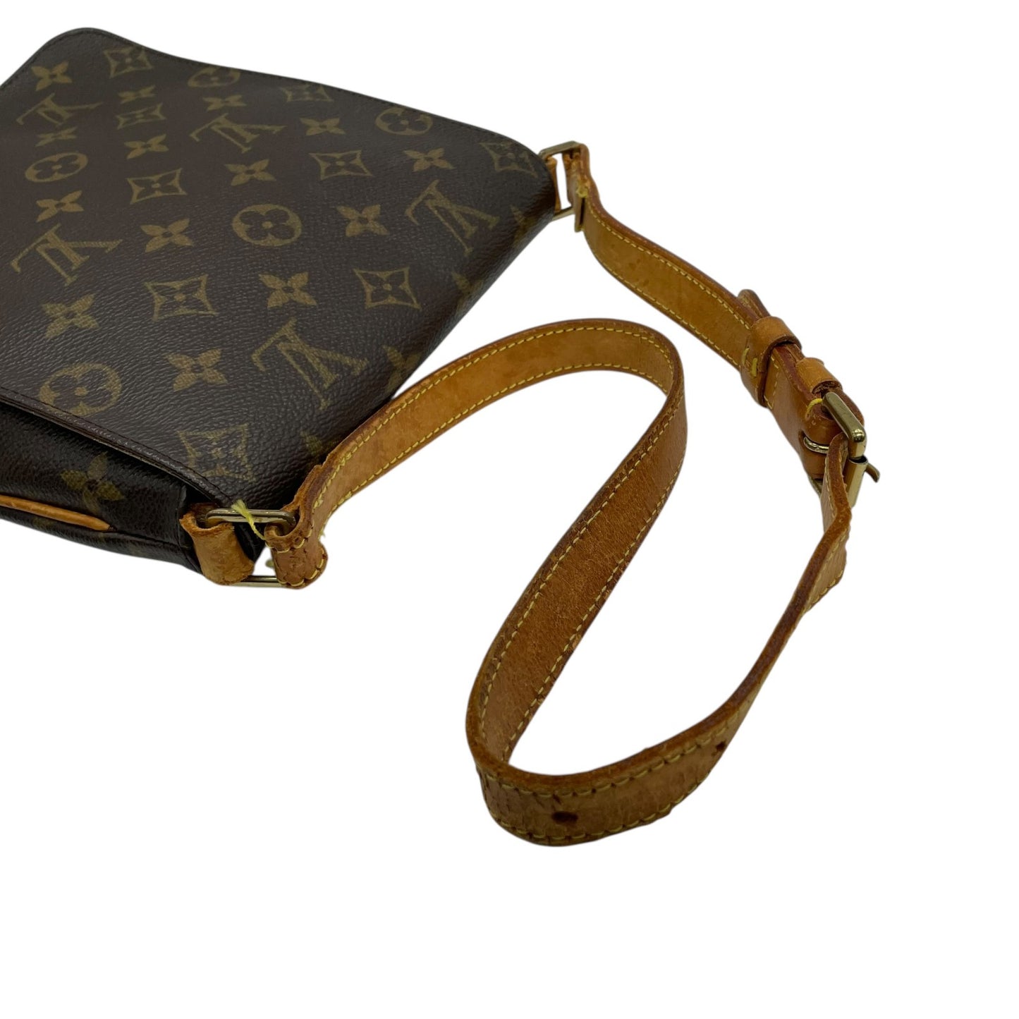 LOUIS VUITTON ルイヴィトン モノグラム ミュゼットサルサ ショート ショルダーバッグ PVC レザー ブラウン ゴールド金具 レディース エレガント クラシック ビンテージ 肩掛け 鞄 デイリーユース 定番 人気 本革 普段使い K4