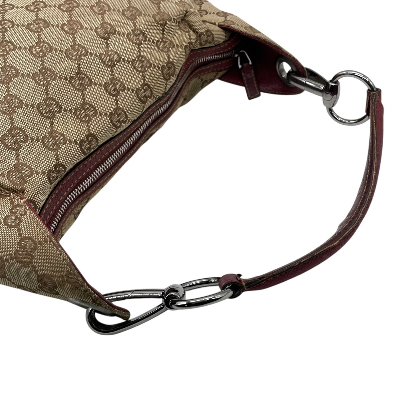 グッチ GUCCI GGキャンバス ハンドバッグ ワンショルダー レザー 本革 キャンバス 茶 ブラウン ボルドー シルバー金具 レディース ヴィンテージ クラシック エレガント 上品 お出かけ デイリー 通勤 通学 希少 オシャレ カバン B1