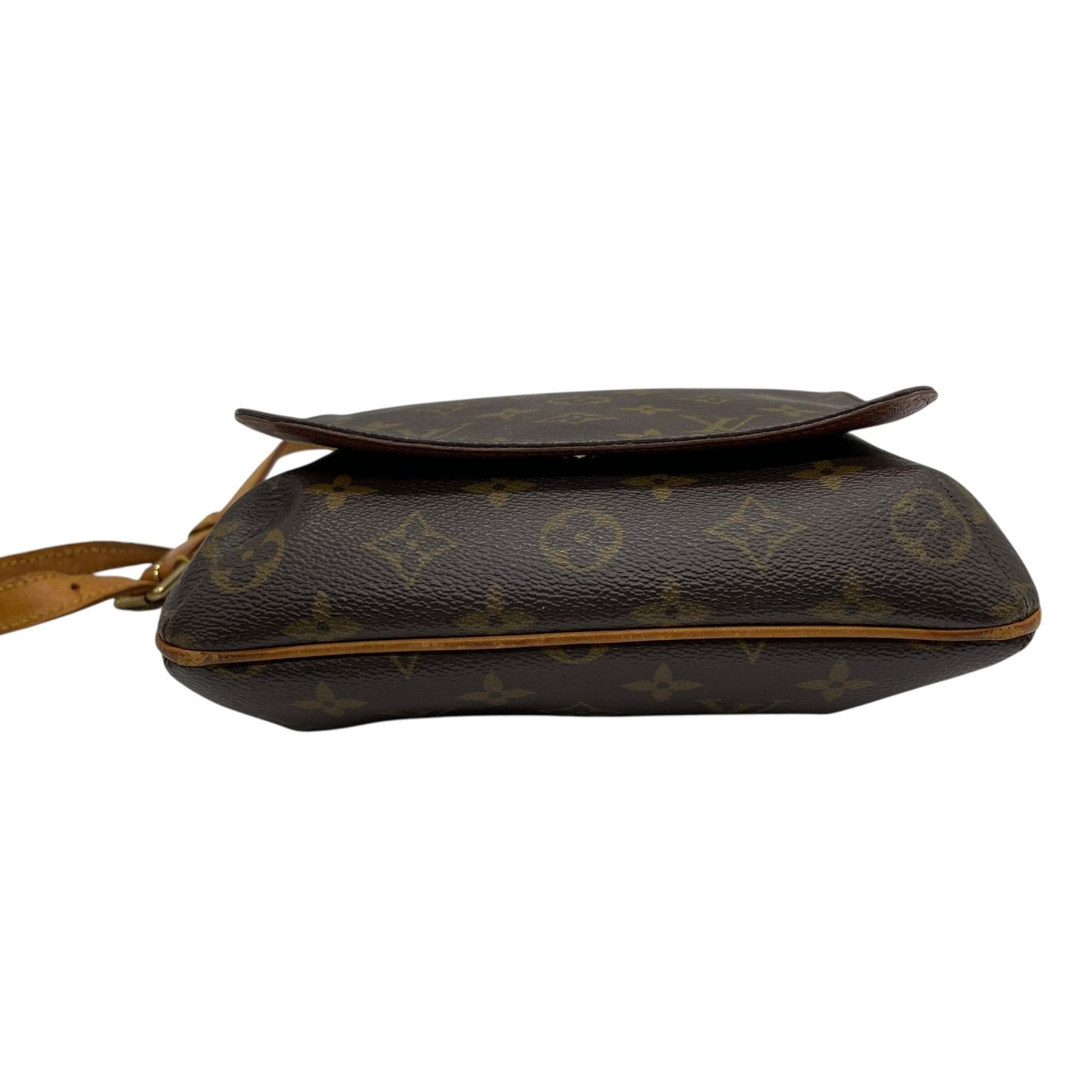 LOUIS VUITTON ルイヴィトン モノグラム ミュゼットサルサ ショート ショルダーバッグ PVC レザー ブラウン ゴールド金具 レディース エレガント クラシック ビンテージ 肩掛け 鞄 デイリーユース 定番 人気 本革 普段使い K4