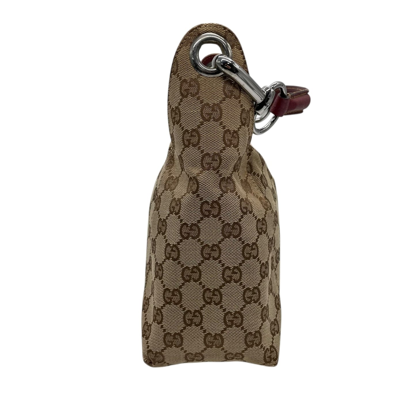 グッチ GUCCI GGキャンバス ハンドバッグ ワンショルダー レザー 本革 キャンバス 茶 ブラウン ボルドー シルバー金具 レディース ヴィンテージ クラシック エレガント 上品 お出かけ デイリー 通勤 通学 希少 オシャレ カバン B1