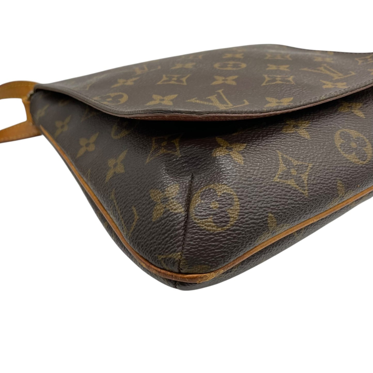 LOUIS VUITTON ルイヴィトン モノグラム ミュゼットサルサ ショート ショルダーバッグ PVC レザー ブラウン ゴールド金具 レディース エレガント クラシック ビンテージ 肩掛け 鞄 デイリーユース 定番 人気 本革 普段使い K4