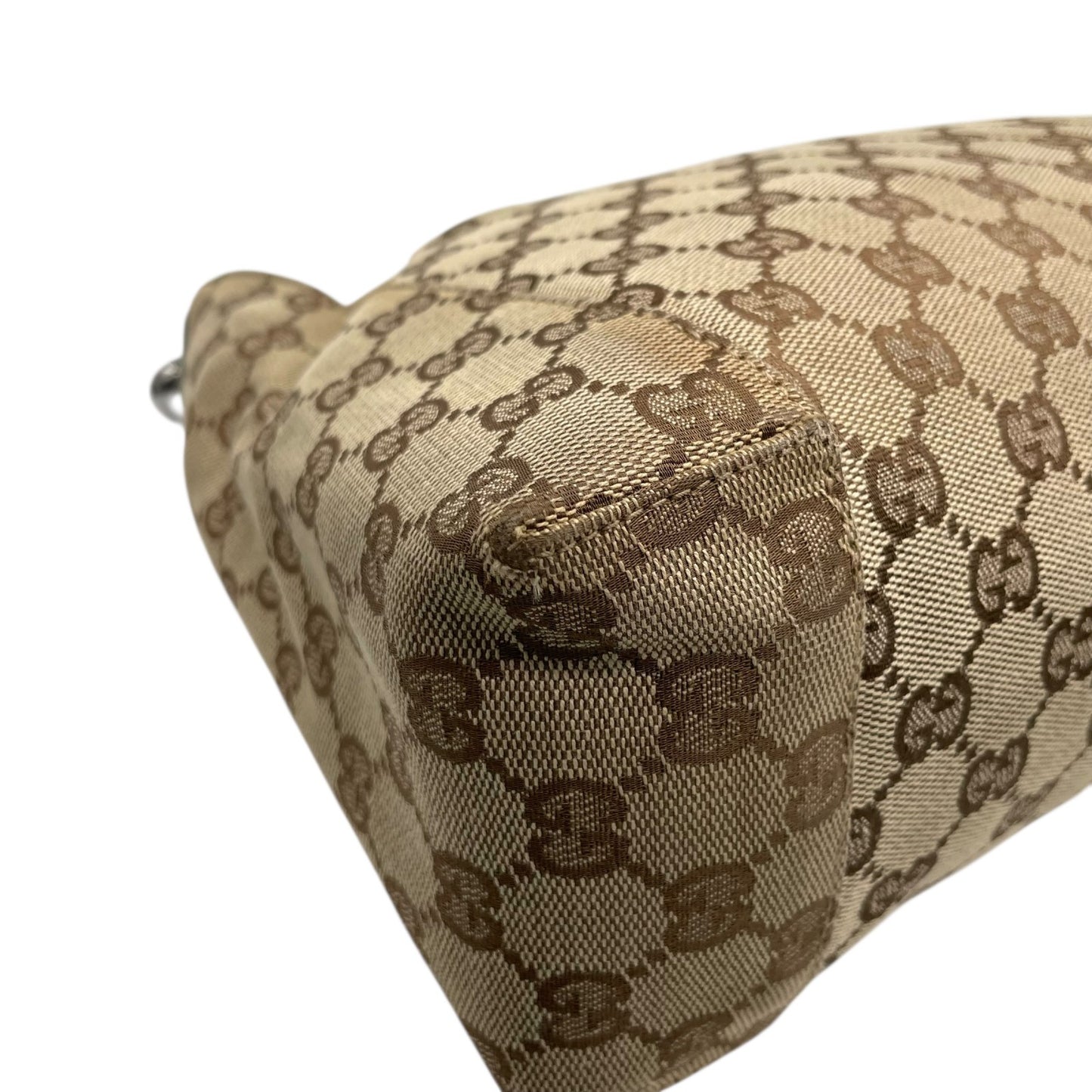 グッチ GUCCI GGキャンバス ハンドバッグ ワンショルダー レザー 本革 キャンバス 茶 ブラウン ボルドー シルバー金具 レディース ヴィンテージ クラシック エレガント 上品 お出かけ デイリー 通勤 通学 希少 オシャレ カバン B1